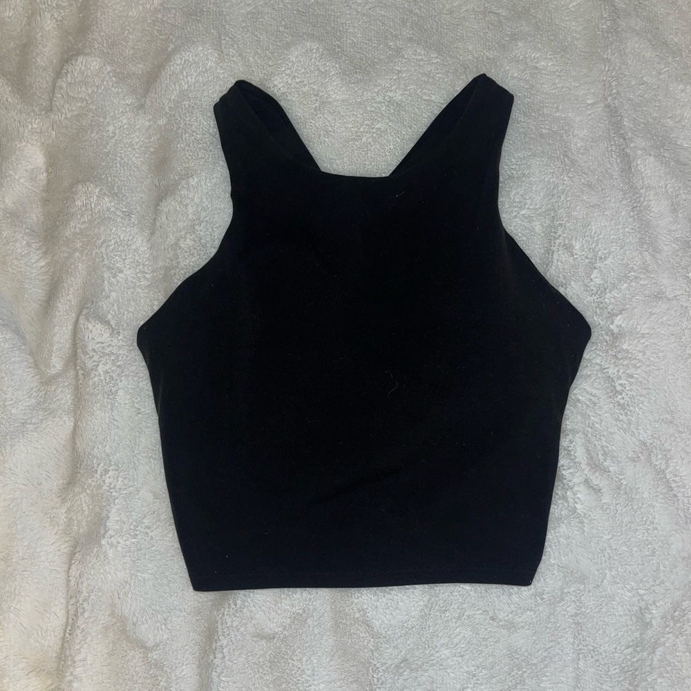 Athleta black crop tank